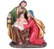Dekorácia MagicHome Vianoce Svätá rodinka, polyresin, 12,5cm