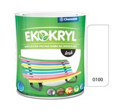 Ekokryl Lesk V2062 0100 biela - vrchná akrylátová farba na drevo a kov 0,6l